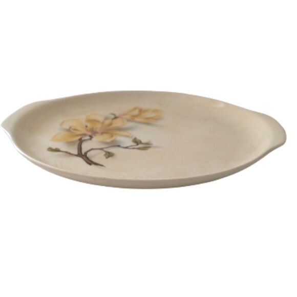 Vintage Universal Oven Proof Platter Chop Plate Tray Magnolia Permacal Pattern. - Picture 9 of 16